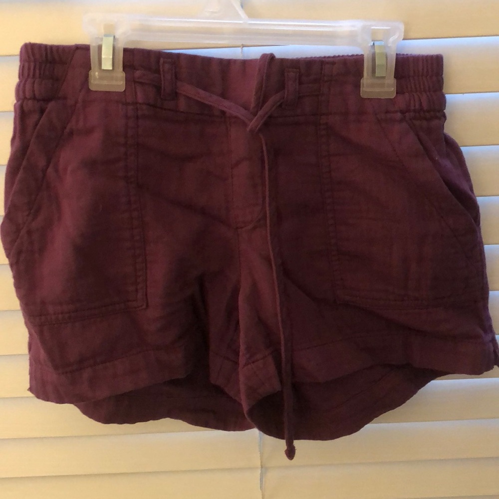 Worn- once dark purple loose fitting shorts
